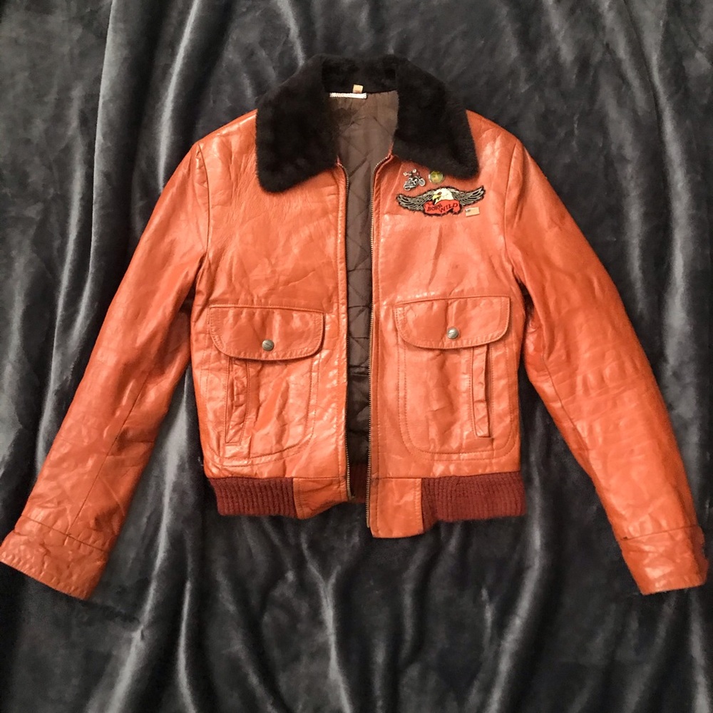 Vintage 70s leather jacket